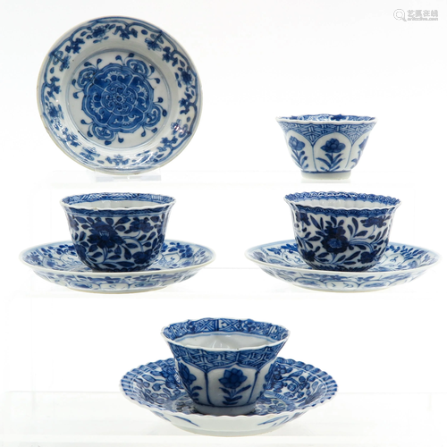 A Collection of Chinese Cups and Saucers