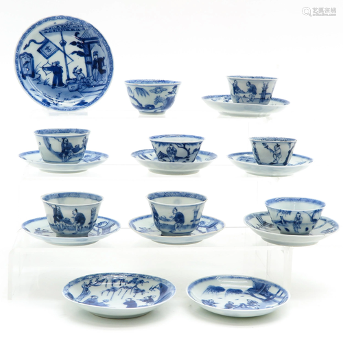 A Collection of Chinese Cups and Saucers