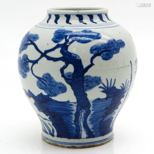 A Chinese Blue and White Jar