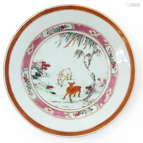 A Chinese Famille Rose Plate