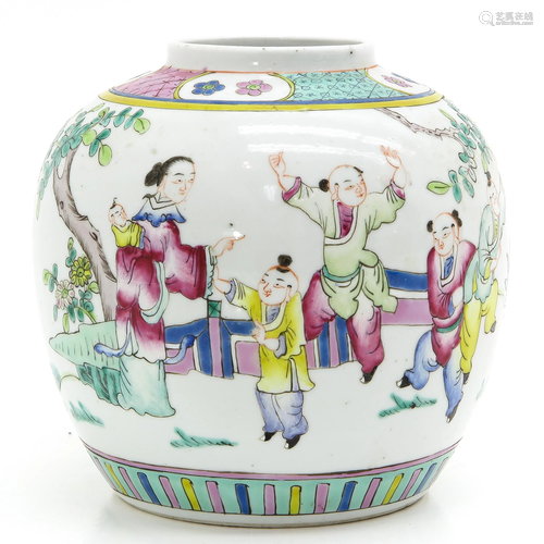 A Famille Rose Jar