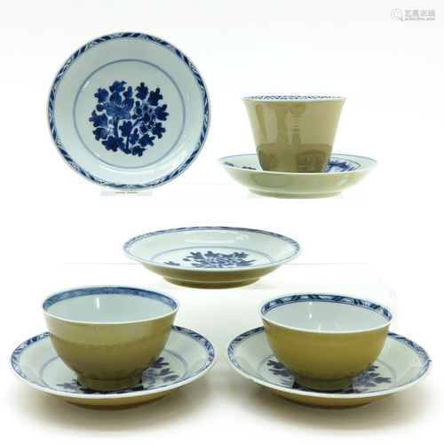 A Collection of Cups and Saucers