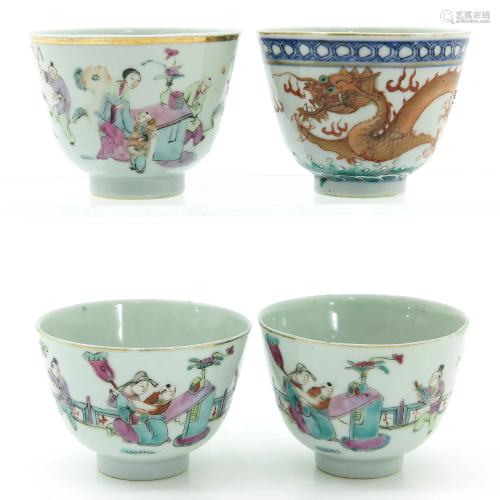 A Collection of Four Chinese Cups