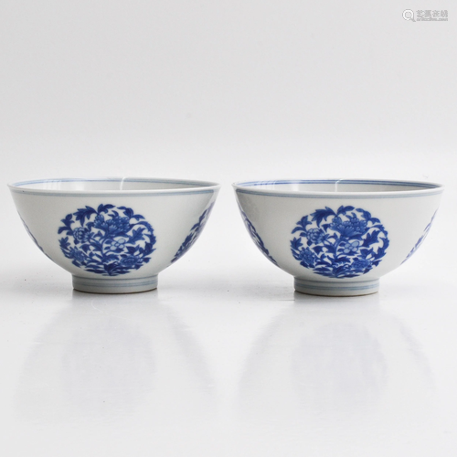 Two Chinese Blue and White Bowls