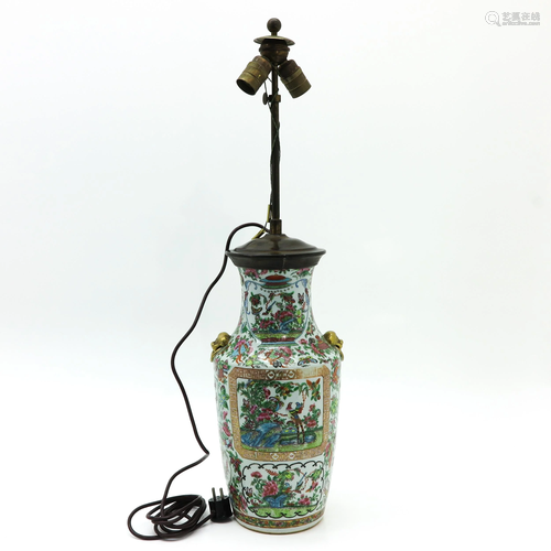 A Chinese Porcelain Lamp