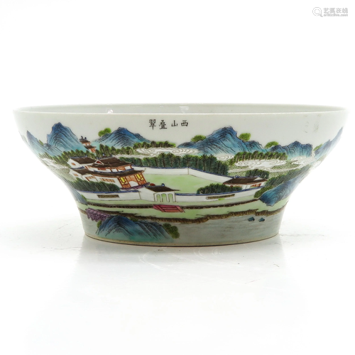 A Chinese Landscape Decor Bowl