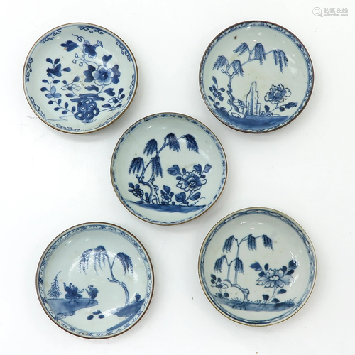 Five Chinese Batavianware Small Plates