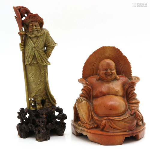 Two Chinese Carved Sculptures