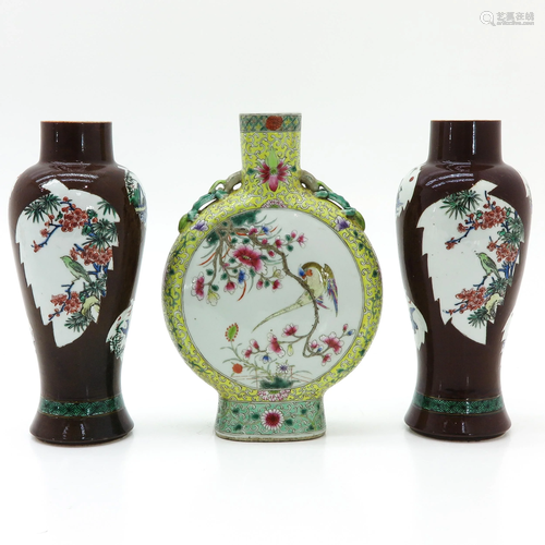 Three Chinese Vases