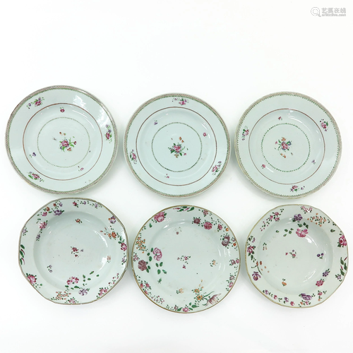 A Collection of Six Chinese Plates