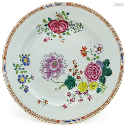 A Famille Rose Plate