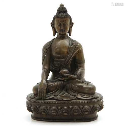 A Bronze Buddha Sculpture