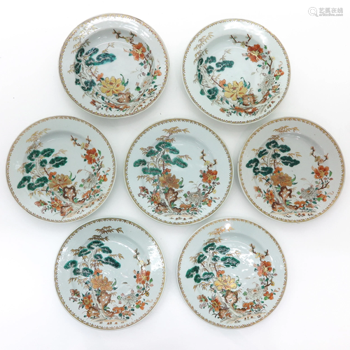 A Series of Seven Chinese Plates