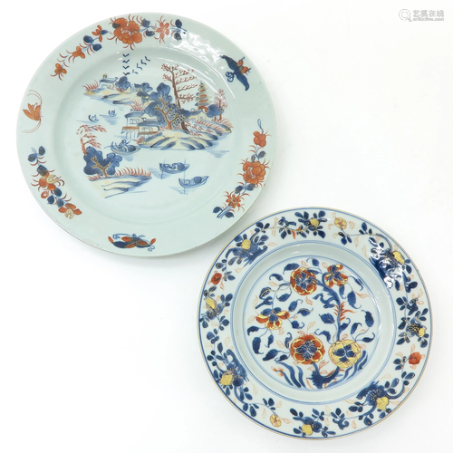 Two Chinese Imari Plates