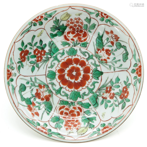 A Chinese Floral Decor Plate