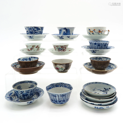 A Diverse Collection of Cups and Saucers