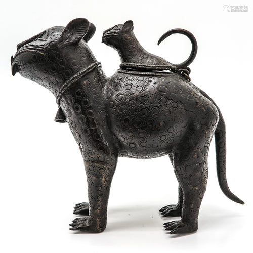 A Chinese Bronze Figural Censer