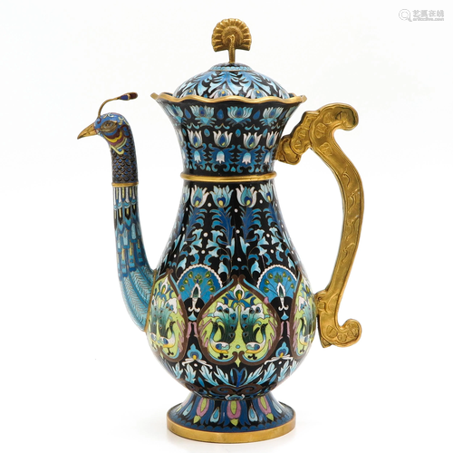 A Chinese Cloisonne Faux Ewer