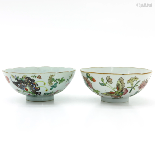 Two Chinese Polychrome Bowls