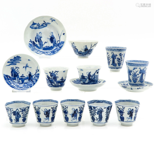 A Collection of Chinese Cups and Saucers