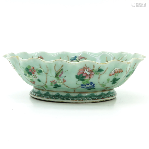 A Chinese Celadon Altar Dish