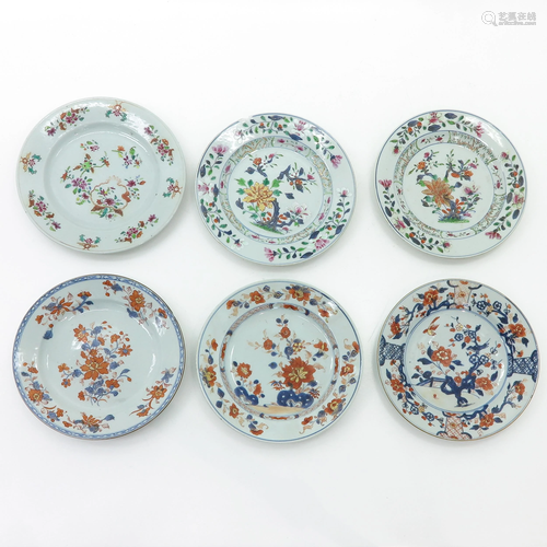 A Collection of Six Chinese Plates