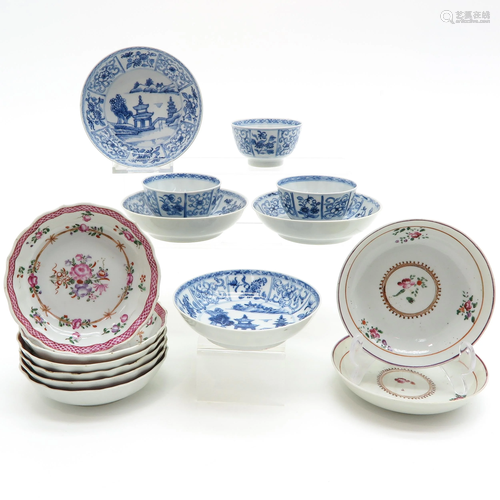 A Collection of Chinese Cups and Saucers