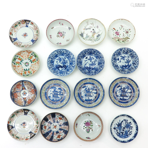 Sixteen Small Chinese Plates