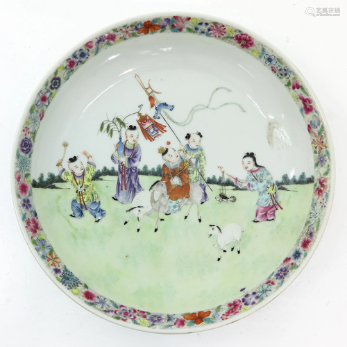 A Chinese Famille Rose Plate