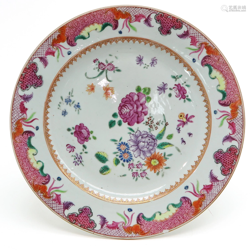 A Famille Rose Plate