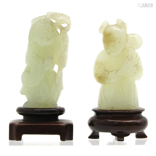 Two Small Chinese Jade Sculptures