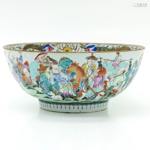 A Large Chinese Famille Rose Serving Bowl