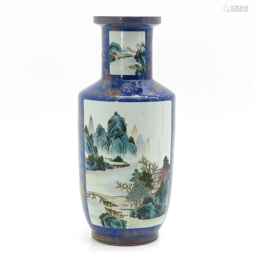 A Chinese Powder Blue Vase