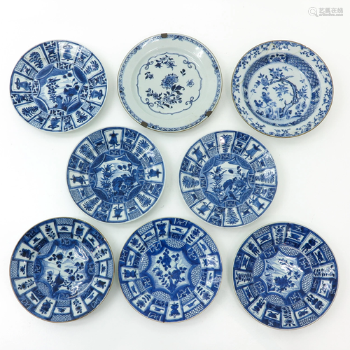 A Collection of Eight Chinese Plates