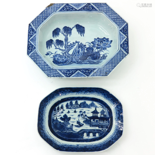 Chinese Serving Bowl and Tray