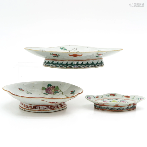 Three Chinese Altar Dishes