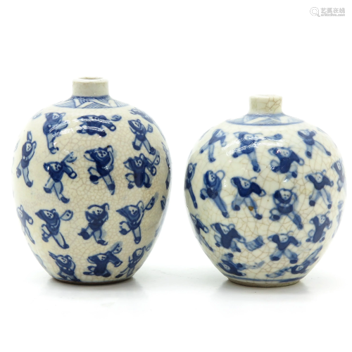 Two Chinese Miniature Vases
