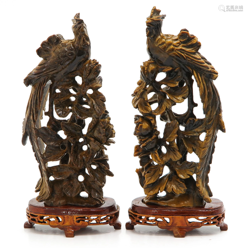 Two Chinese Carved Stone Sculptures