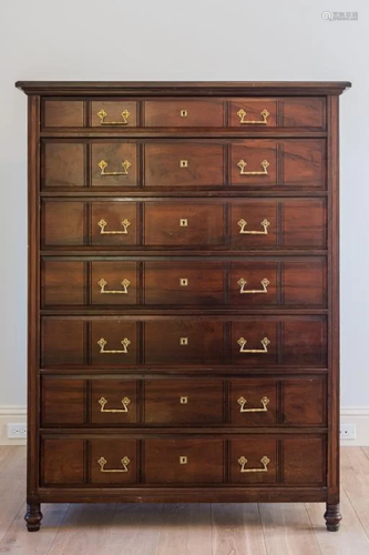 Herter Brothers Rosewood 7 Drawer Chest SIG…