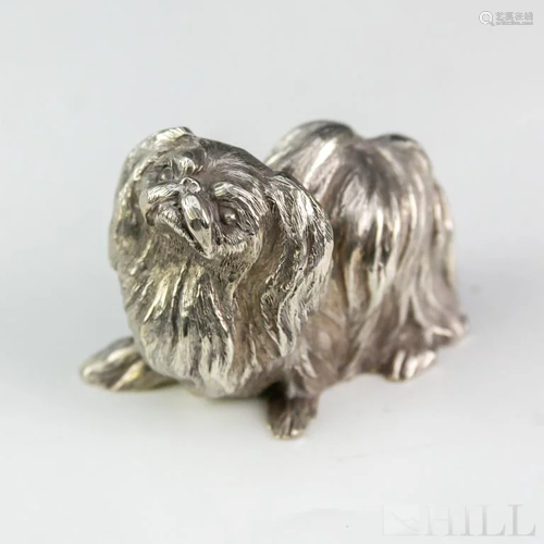 Asprey Sterling Silver Pekingese Dog Figurine 236g