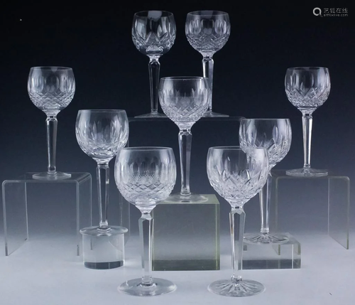 9 Waterford Crystal Colleen & Lismore Wine Hocks