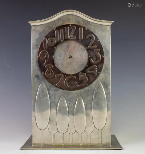 Archibald Cox Tudric Pewter Mantle Clock Liberty