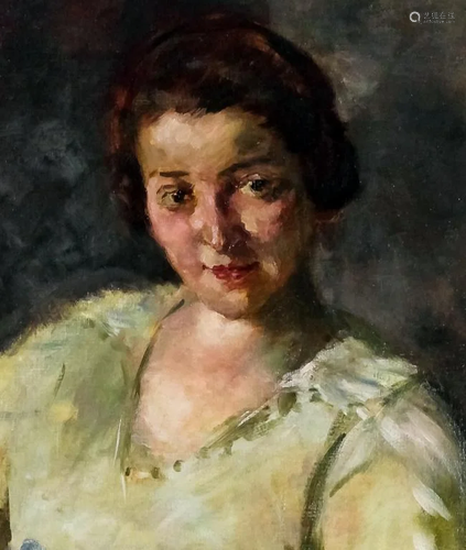 Edmund Pick Morino 1877-1958 Portrait Oil Painting