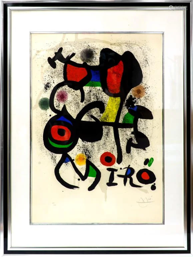 Joan Miro Exhibition Of Bronzes Abstract LE Litho