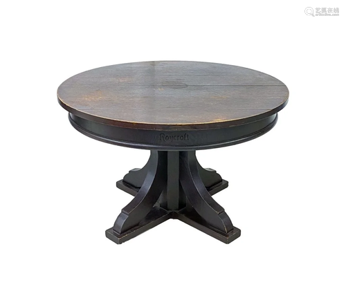 ROYCROFT Arts & Crafts Oak Round Dining Table