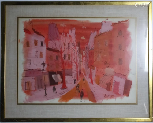 Charles Levier 1920-2003 French Cityscape Painting
