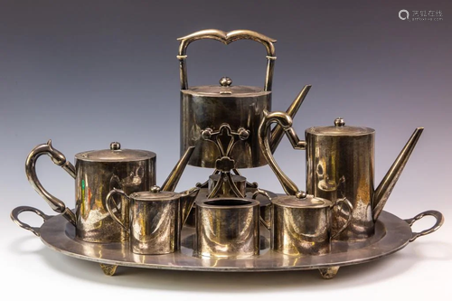 8 Pc Vintage Mexico Sterling Silver Tea Set 2,948g