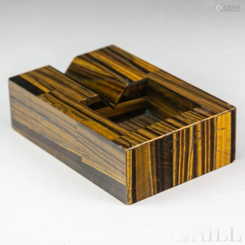 FINE Mid Century Italian Tigers Eye Cigar Ashtray