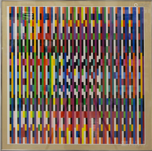 Yaacov Agam L/E Op Art Serigraph Silkscreen Print