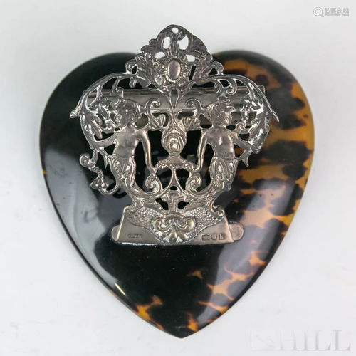 Ornate Edwardian Grey & Co Silver Desk Clip